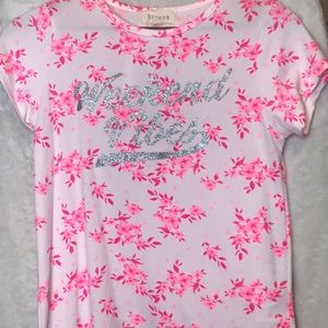 A floral tee shirt